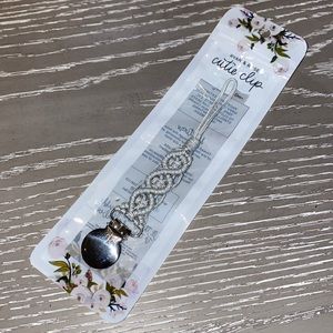 Ryan & Rose Cutie PAT cutie clip pacifier clip silver gray